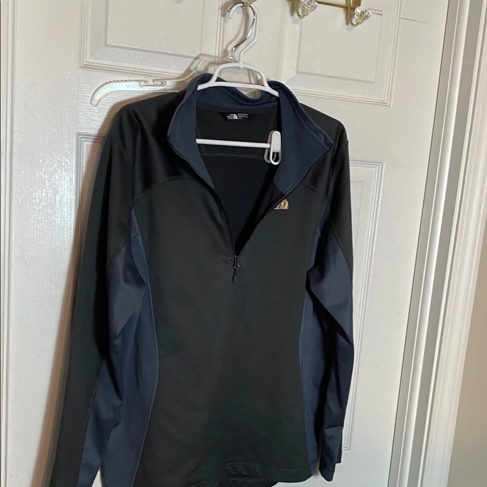 The North Face Black and Grey Half-Zip Pullover Jacket Top Size Large